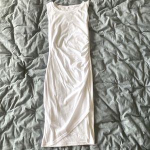 Leith white ruched body-con tank dress